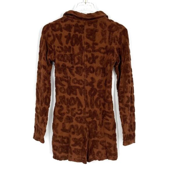 Jaded London Toweling Romper Brown Playsuit Size 4 - Picture 3 of 6